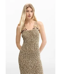 Desigual Women's Strappy Fringe Dress