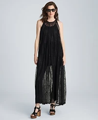 Kenneth Cole Women's Lace Halter Neck Maxi Dress