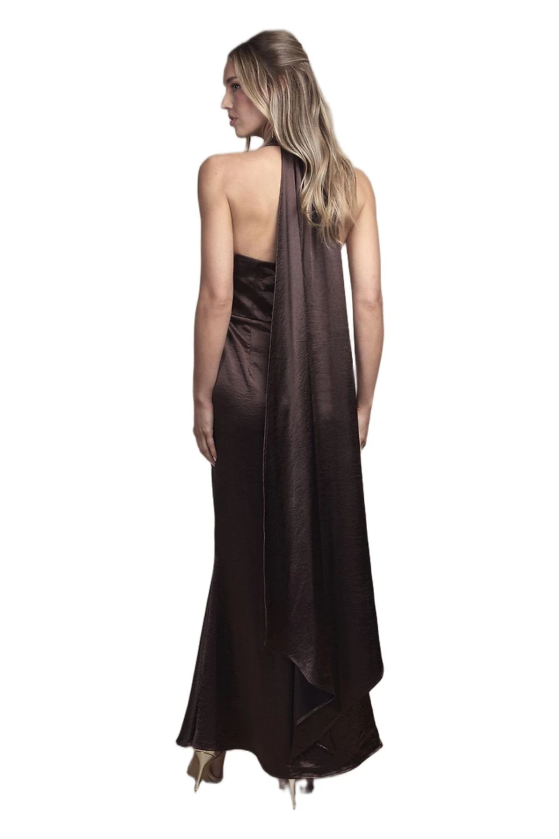 Coast Women's Satin Halter Maxi Bridesmaid Dress