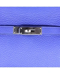 Pre-Owned HERMES Kelly 28 Handbag Green Togo with Palladium Hardware