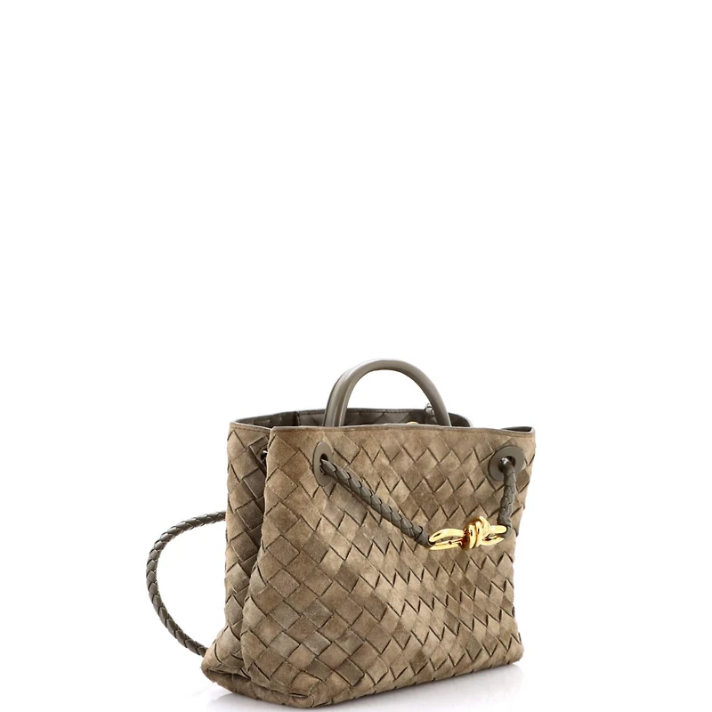 Pre-Owned Bottega Veneta Small Andiamo Top Handle Bag Intrecciato Nappa
