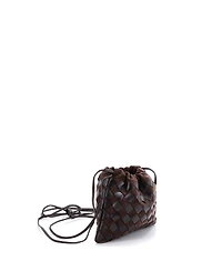 Pre-Owned Bottega Veneta Small Drawstring Dustbag Crossbody Bag Intrecciato Leather and Suede