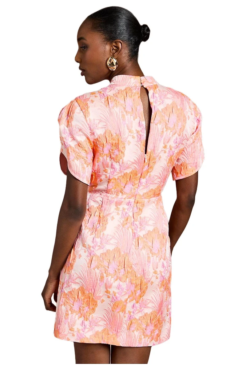 Coast Women's Puff Sleeve Jacquard Mini Dress