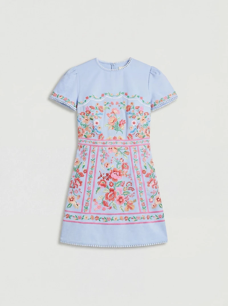 Coast Women's Placement Print Short Sleeve Mini Dress