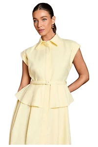 Coast Women's Peplum Detail Belted Shirt Dress