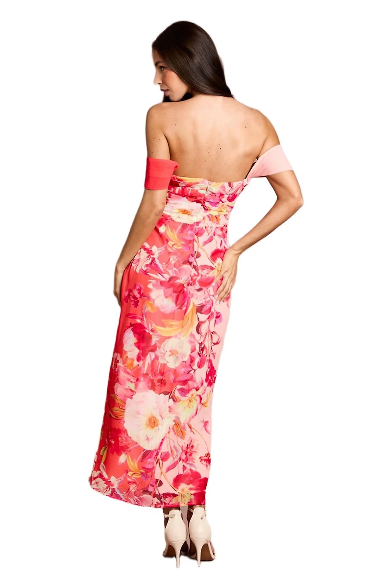 Coast Women's Floral Print Drape Chiffon Dress