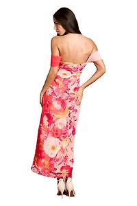 Coast Women's Floral Print Drape Chiffon Dress