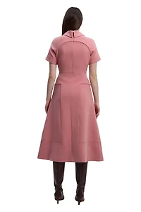 Karen Millen Women's Stretch Tab Detail Full Midi Dress