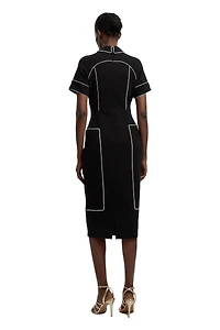 Karen Millen Women's Compact Stretch Pencil Midi Dress