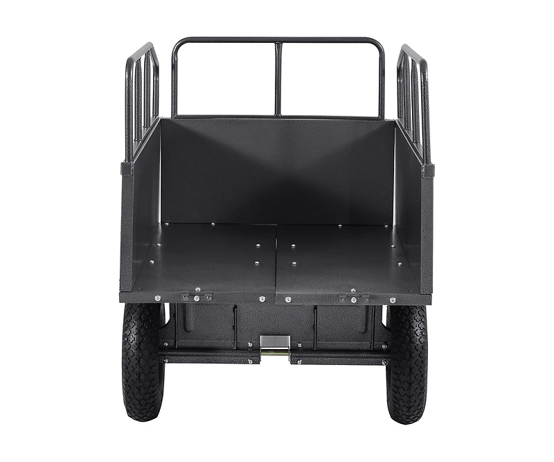 Sugift 17 cu feet Garden Utility Trailer 600 lb Atv Tow Behind Dump Cart
