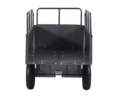 Sugift 17 cu feet Garden Utility Trailer 600 lb Atv Tow Behind Dump Cart