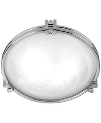 Possini Euro Design Deco Modern Ceiling Light Flush Mount Fixture Wide Brushed Nickel 2-Light Marbleized Glass for Bedroom Kitchen Living Room