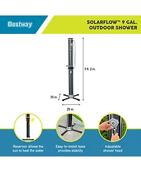 Bestway SolarFlow 9.2 Gallon Solar Heat Outdoor Shower with Adjustable Settings