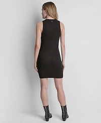Dkny Jeans Women's Sleeveless Studded Mini Tank Dress