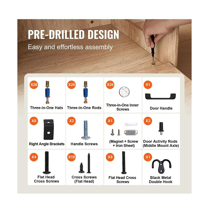 Sugift Cat Litter Box Enclosure Hidden Litter Box Furniture with 2 Storage Shelves and 2 Baskets