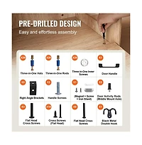 Sugift Cat Litter Box Enclosure Hidden Litter Box Furniture with 2 Storage Shelves and 2 Baskets
