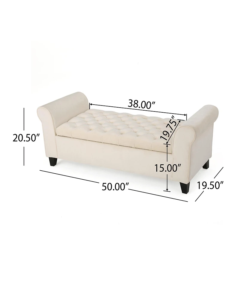 Rainsken Fabric Storage Bench