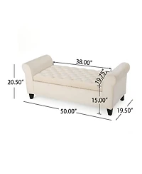 Rainsken Fabric Storage Bench