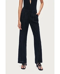 Nocturne Women's Textured Relaxed-Fit Pants