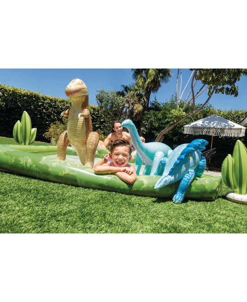 Gnuadz Jurassic Adventure Inflatable Kiddie Pool Slide Sprayer Dinosaurs