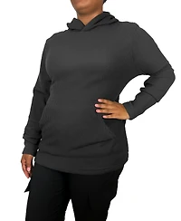 Blue Ice Women's Loose Fit Waffle Knit Thermal Pullover Hoodie