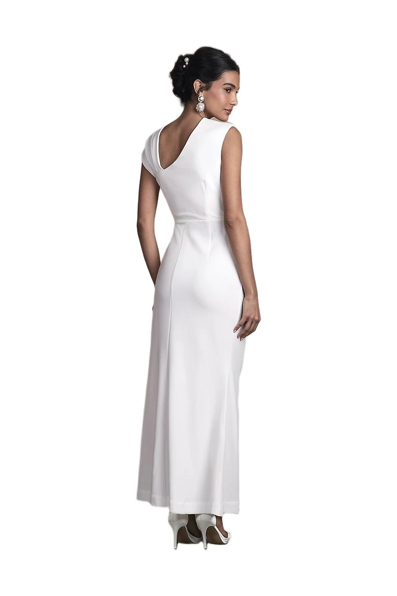 Coast Women's Bow Detail Crepe Wedding Dress