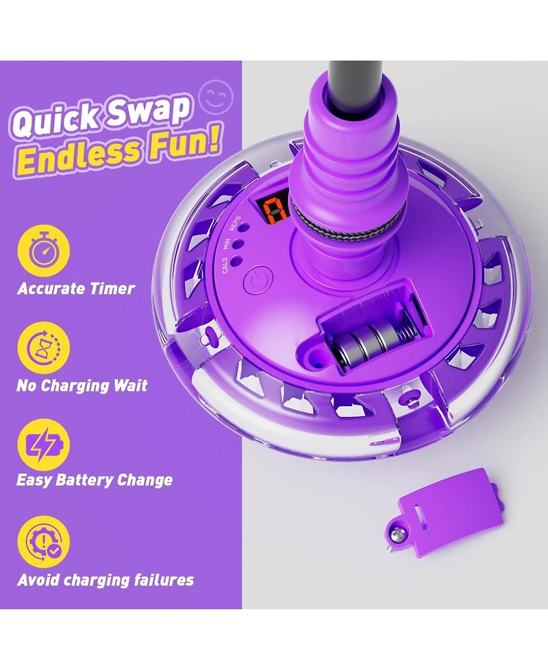 HopeRock Skip Ball Toy for Girls Ages 6-10,Girl Birthday Gifts,3 Fun Modes,Flashing Light-Up Wheel,Led Digital Counter Girl Birthday Gifts