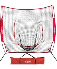 Zeny Baseball Softball Practice Net Hitting Batting Catching Pitching Training Net w/Carry Bag and Metal Bow Frame