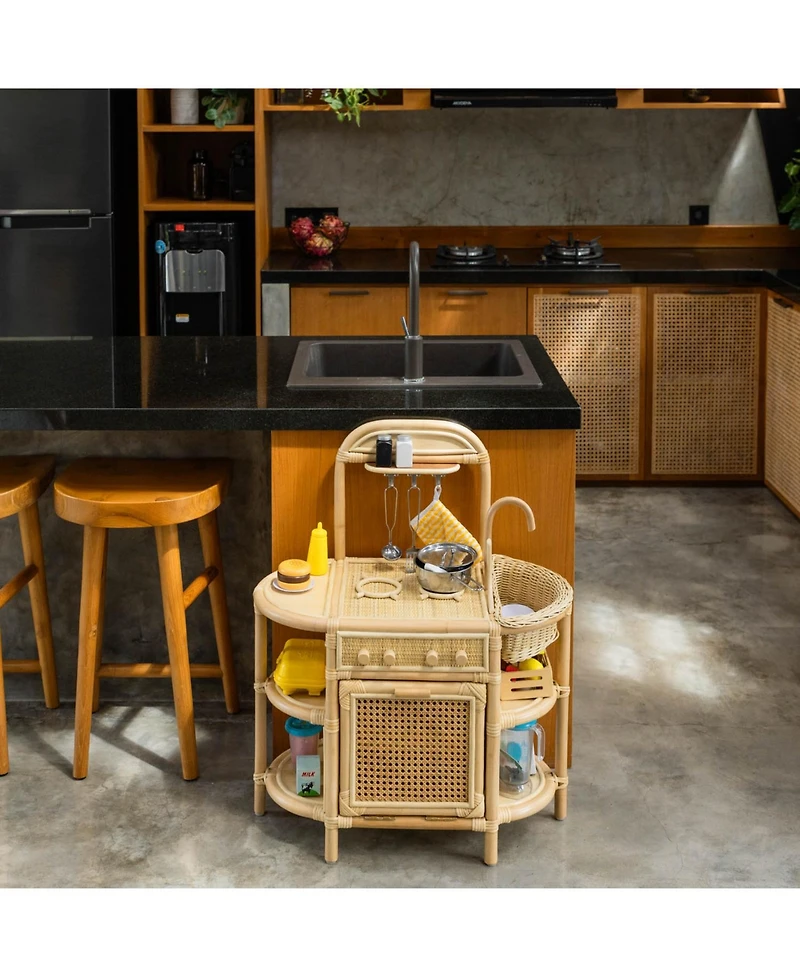 Momiji Dreamer Handcrafted Rattan Play Kitchen