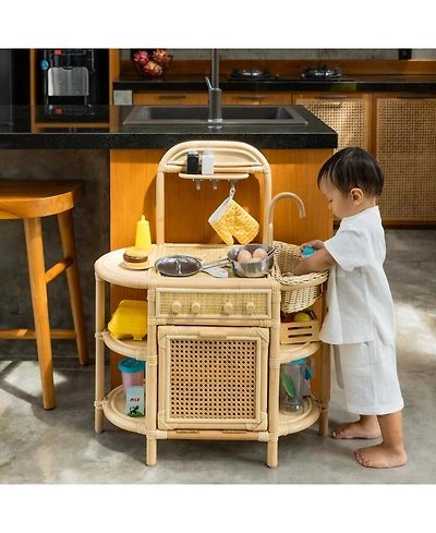 Momiji Dreamer Handcrafted Rattan Play Kitchen