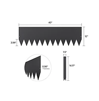 Sugift Steel Landscape Edging 4 Pack 40 x 12 in Rust Resistant Metal
