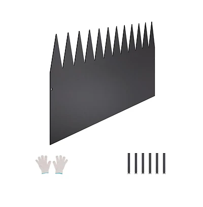 Sugift Steel Landscape Edging 4 Pack 40 x 12 in Rust Resistant Metal