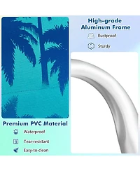 Gymax 4 Pcs Beach Chair 5-Position Outdoor Reclining Chairs w/ Head Pillow and Storage Bag