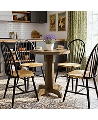 Tribesigns 23.6" Small Round Dining Table, Modern Farmhouse Circle Dinner Table for 2, Space-Saving