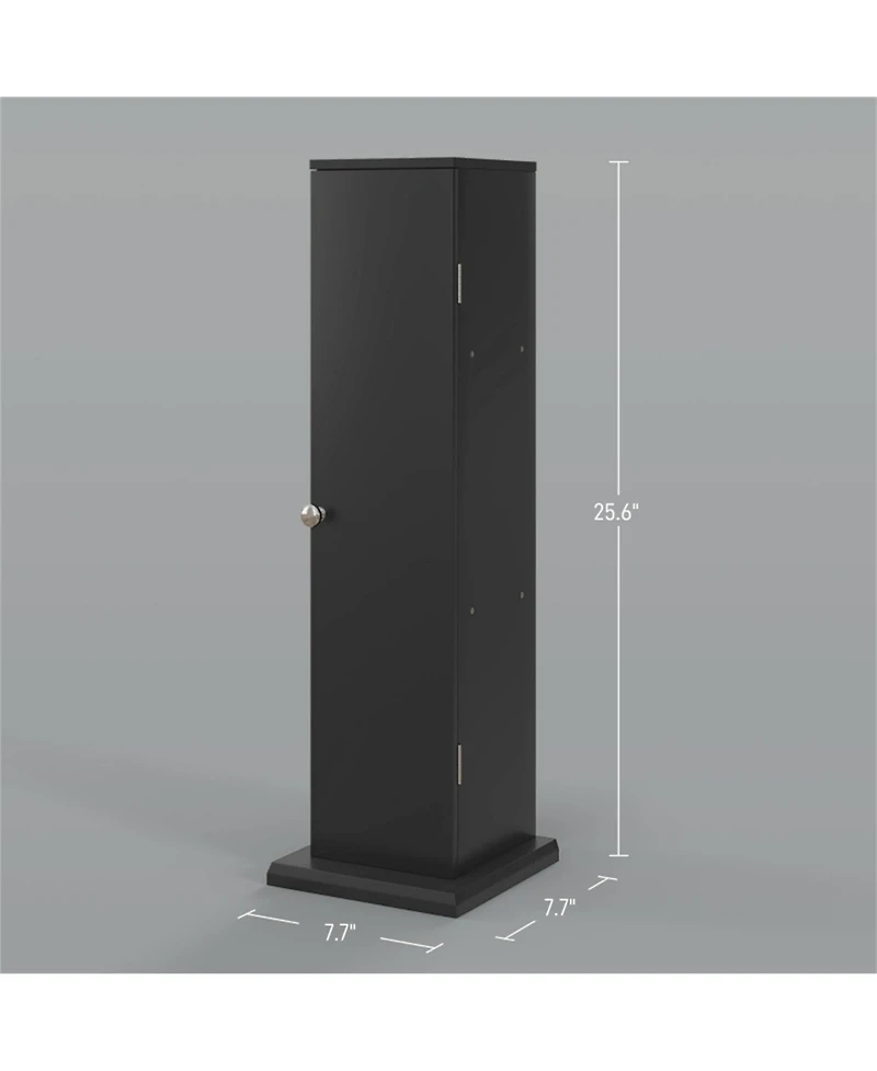 Clihome Rustic Organizer Narrow Corner Cabinet - 3-Tier Small Toilet Paper Storage Cabinet