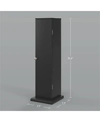 Clihome Rustic Organizer Narrow Corner Cabinet - 3-Tier Small Toilet Paper Storage Cabinet