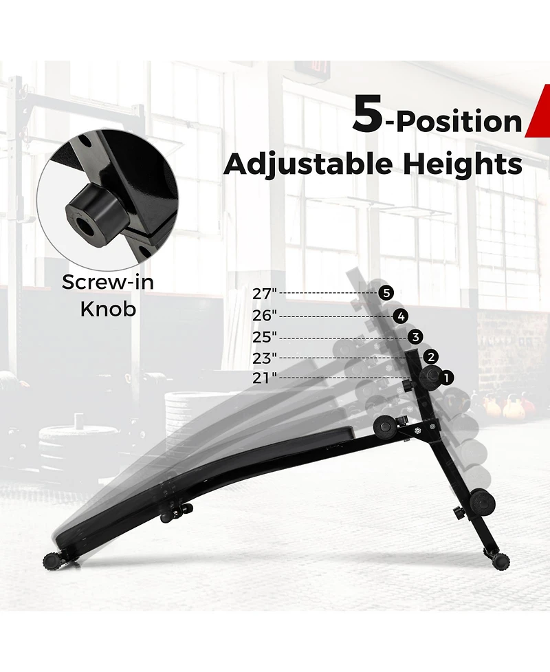 Home Gym Sit Up Bench Adjustable Decline Exercise Bench
