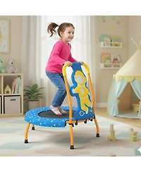 Slickblue Toddler Trampoline with Foam Grip Handle and Safety Pad