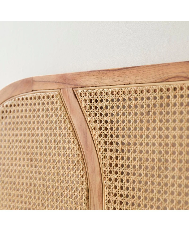 Billie headboard in rattan canework and solid mindi 200cm