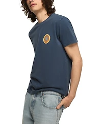 Lucky Brand Men's Blue Moon Orange Graphic T-Shirts