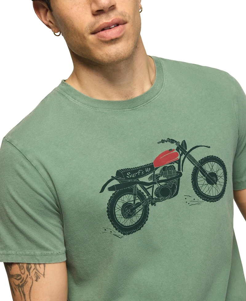 Lucky Brand Men's Surfs Up Dirtbike Graphic T-Shirts