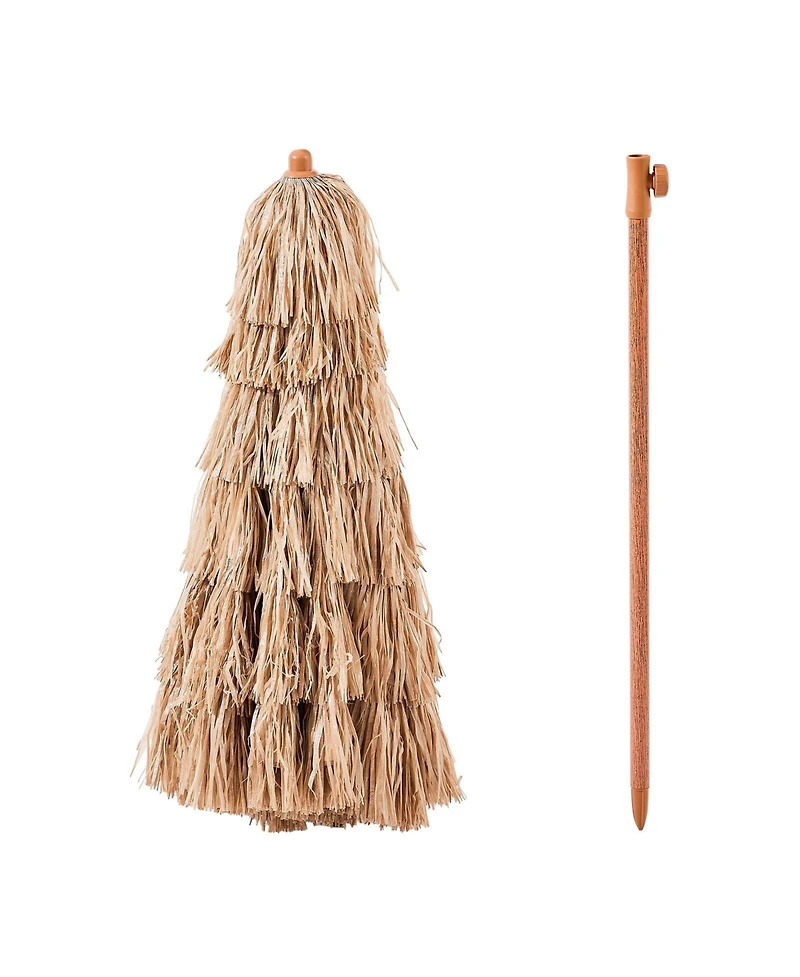 Sugift 6.5 ft Thatched Patio Umbrella for Beach Poolside and Garden