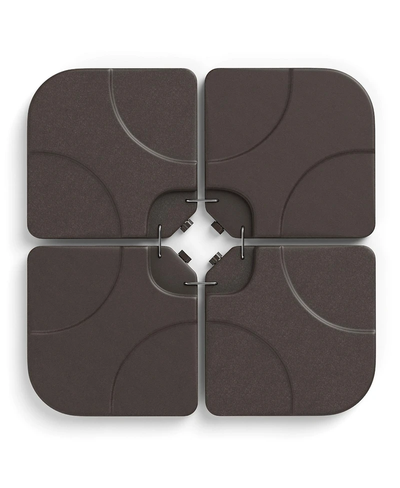 Sugift 20 in Water Filled Patio Umbrella Base Plate for Offset Umbrellas