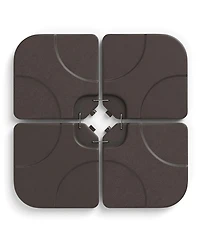 Sugift 20 in Water Filled Patio Umbrella Base Plate for Offset Umbrellas
