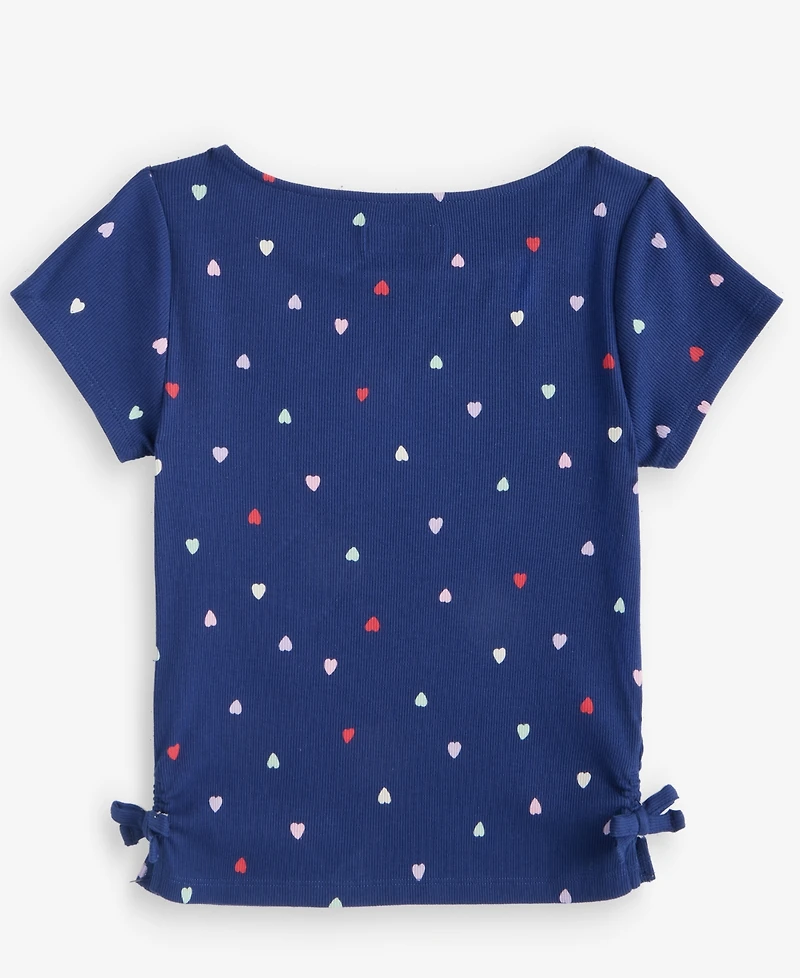 Epic Threads Girls' 5-20 Hearts-Print Ribbed Tee, Macy's Exclusive