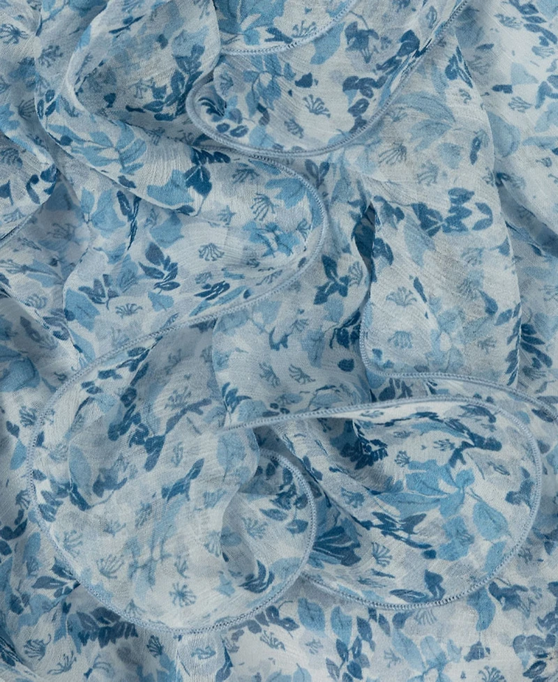 Lauren Ralph Lauren Floral Double Ruffle Scarf
