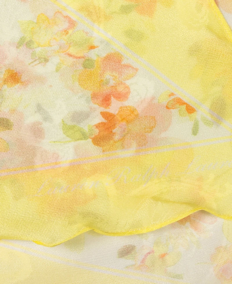 Lauren Ralph Lauren Watercolor Floral Large Diamond Scarf