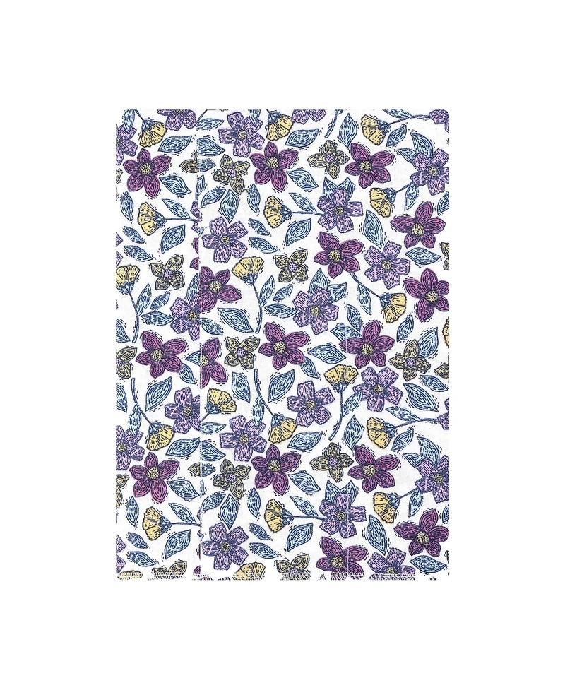 Hudson Baby Girl Cotton Poly Flannel Burp Cloths 7-Pack, Begonia Pink Floral, One Size