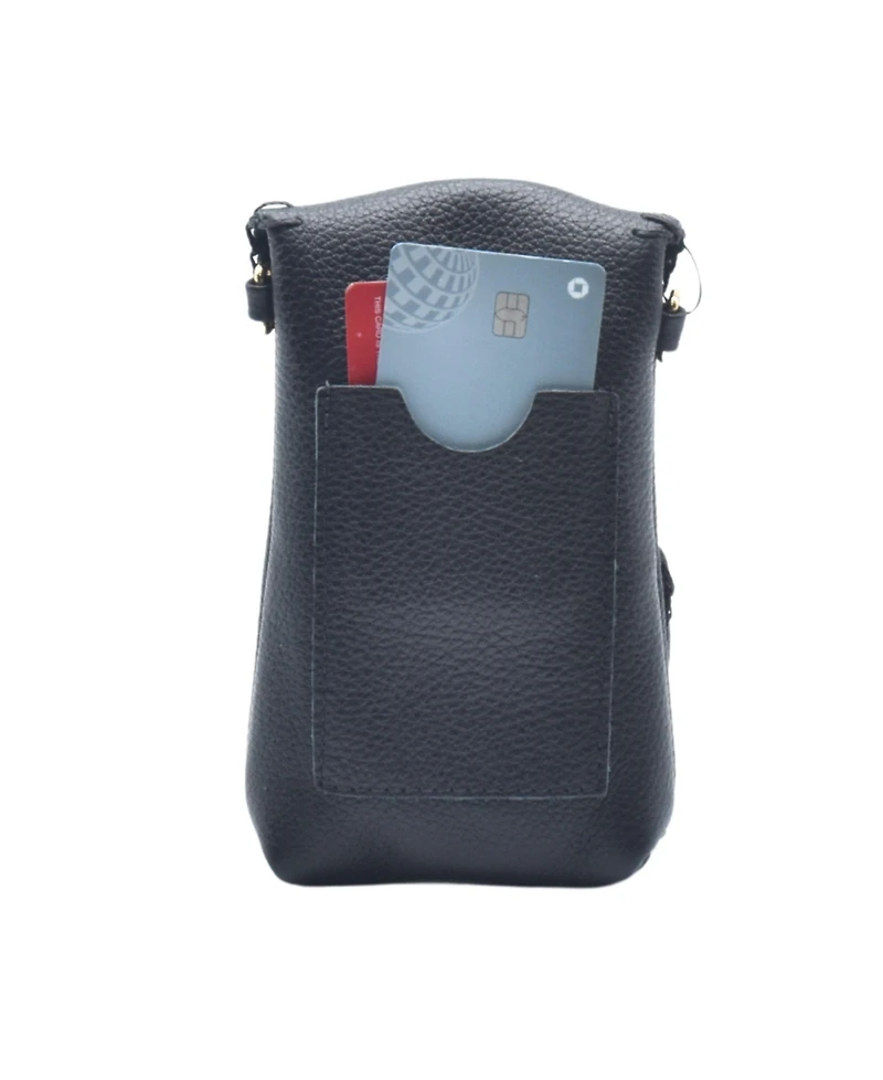 Carlos Falchi Cell Phone Butterly To Grain Leather Bag
