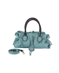 Carlos Falchi Mini Satchel Top Grain Leather Bag